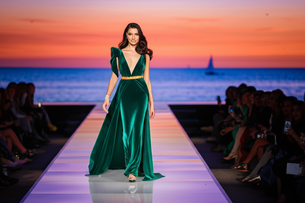 Fashion Model on Runway