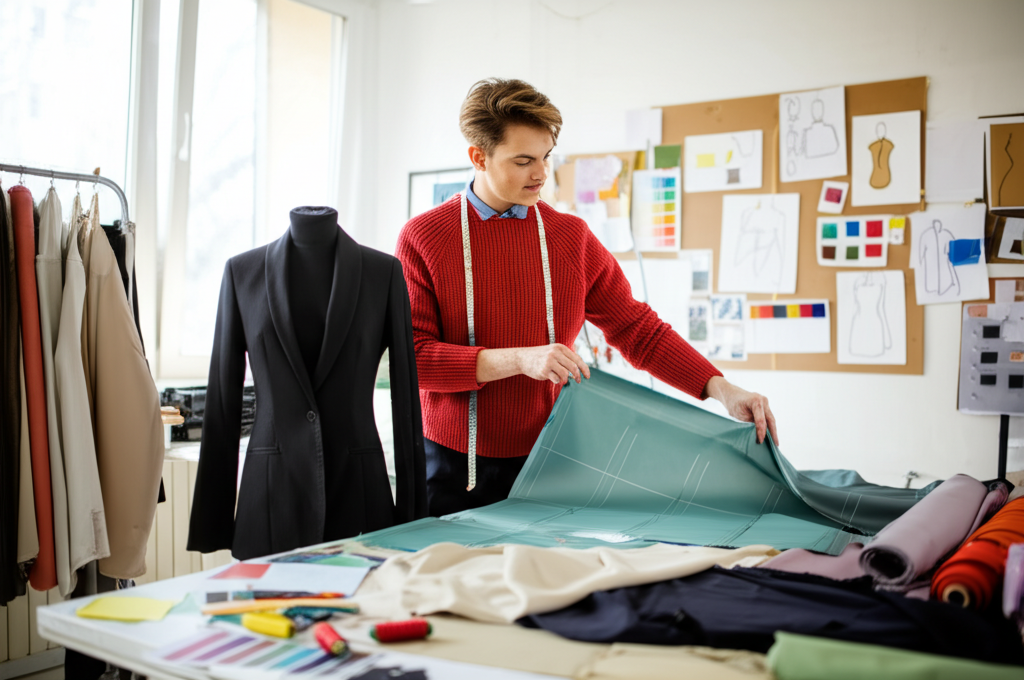 Fashion Designer in Studio